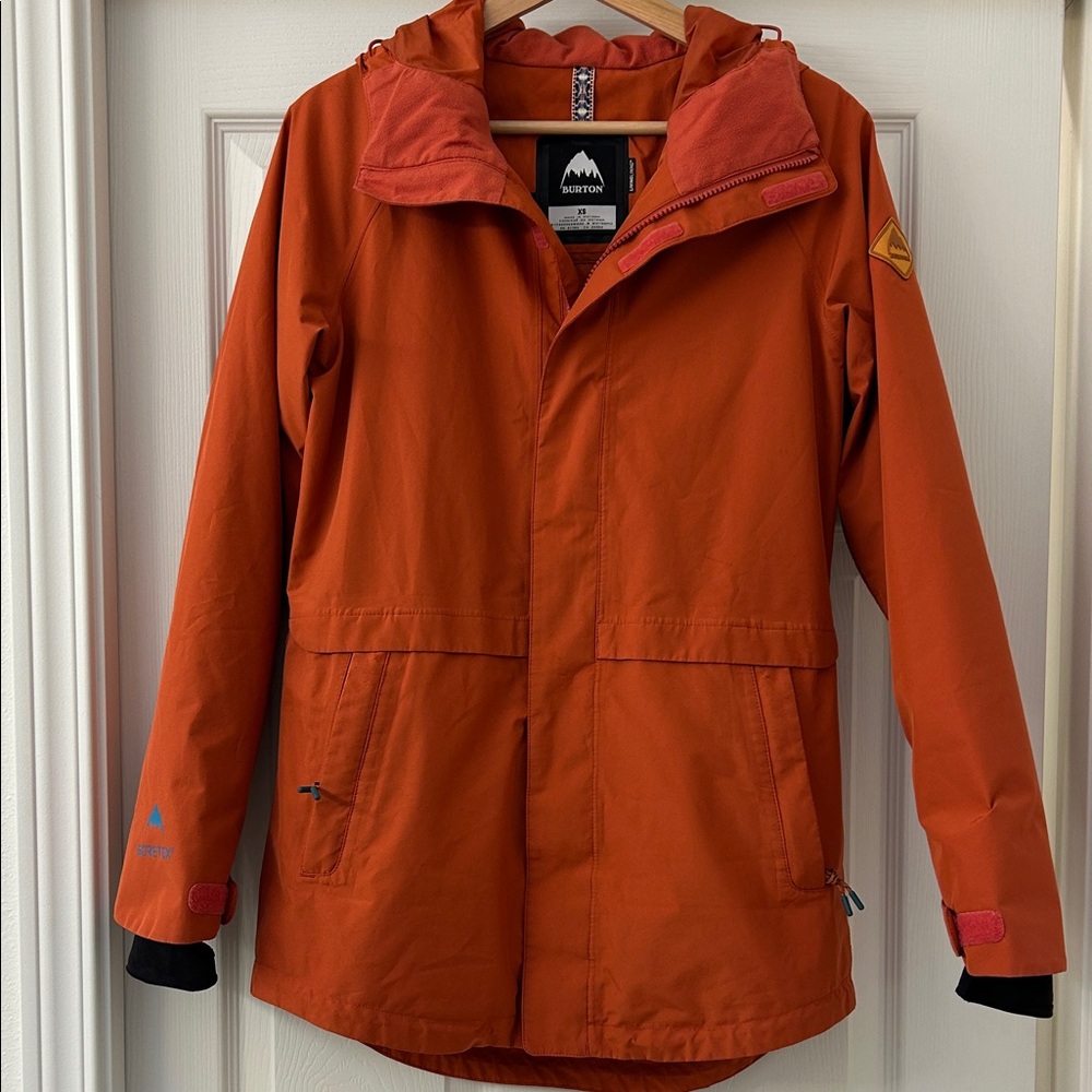 Burton Women's XS Kaylo Gore-Tex Orange Hooded Snow Jacket